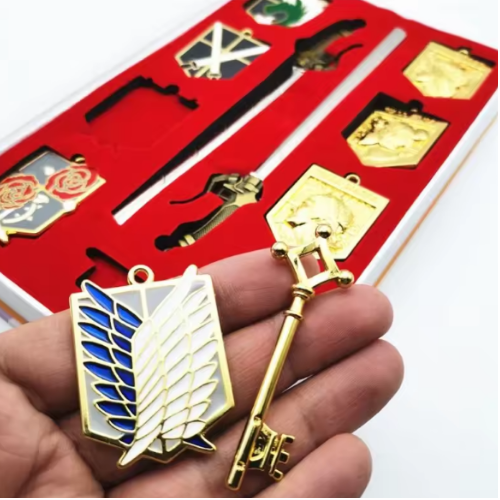 Set de accesorios y emblemas de anime